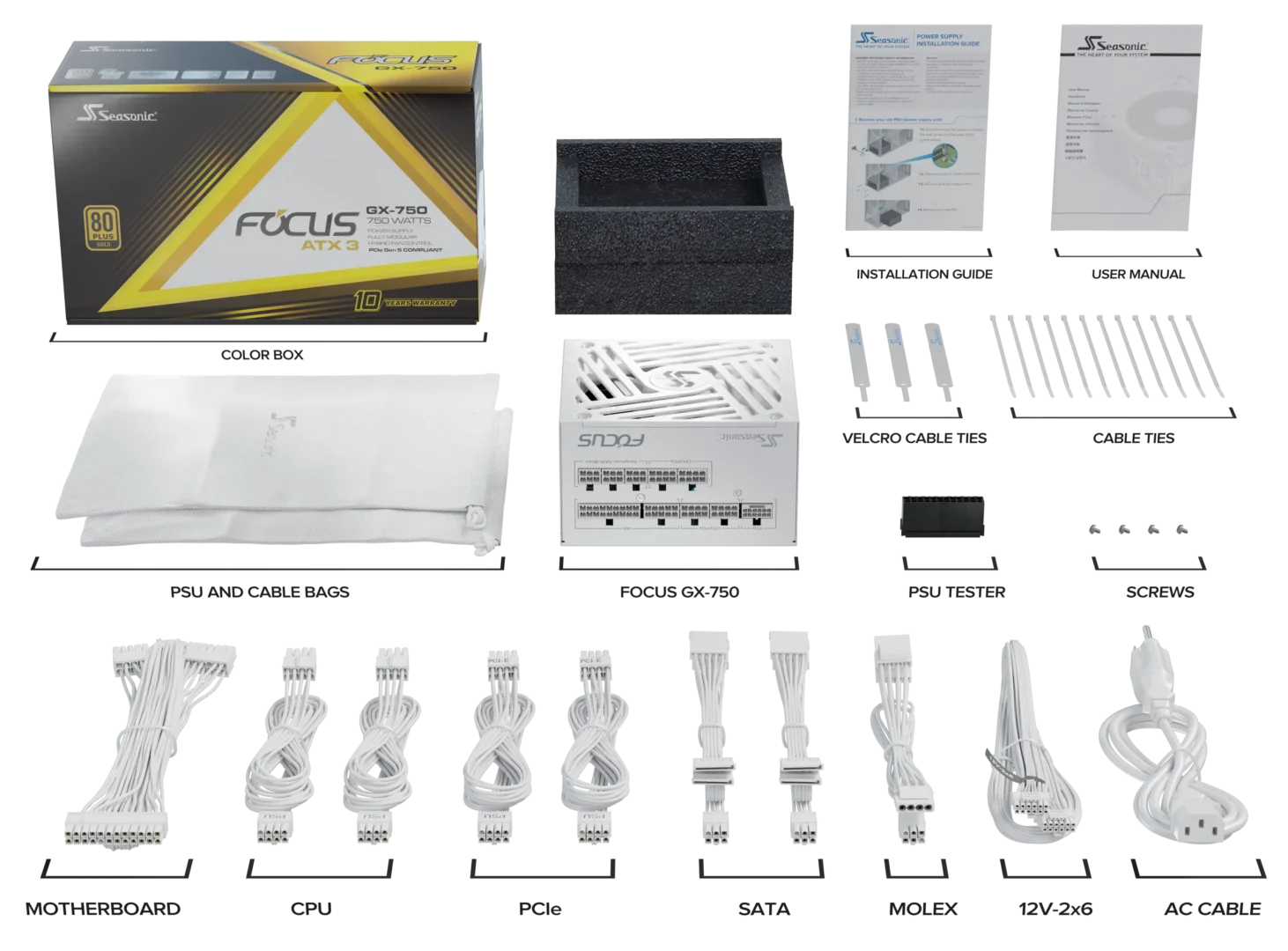 FOCUS GX White ATX 3.1 - 750 gallery image 2