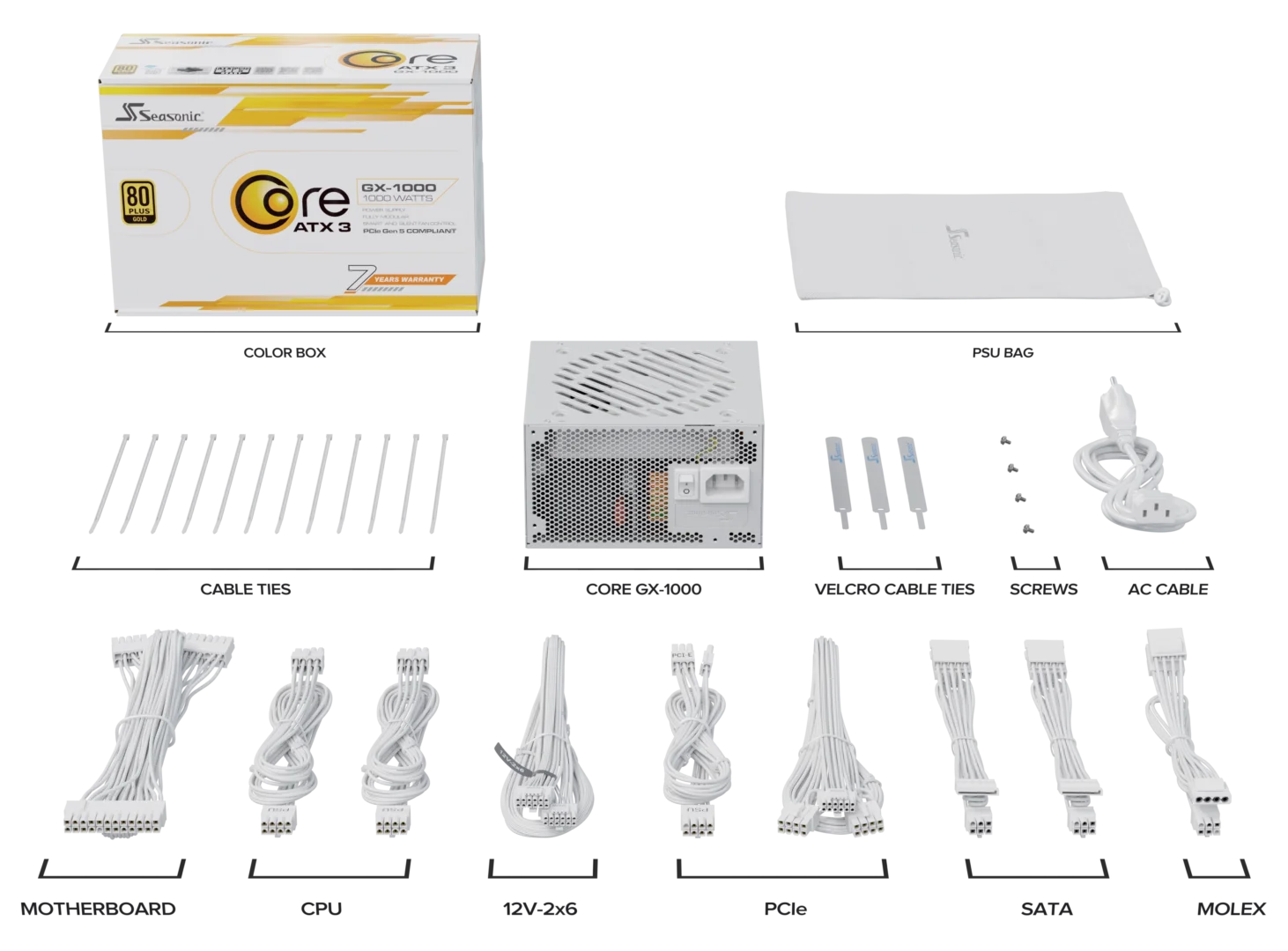 CORE GX White ATX 3.1 - 1000 gallery image 2