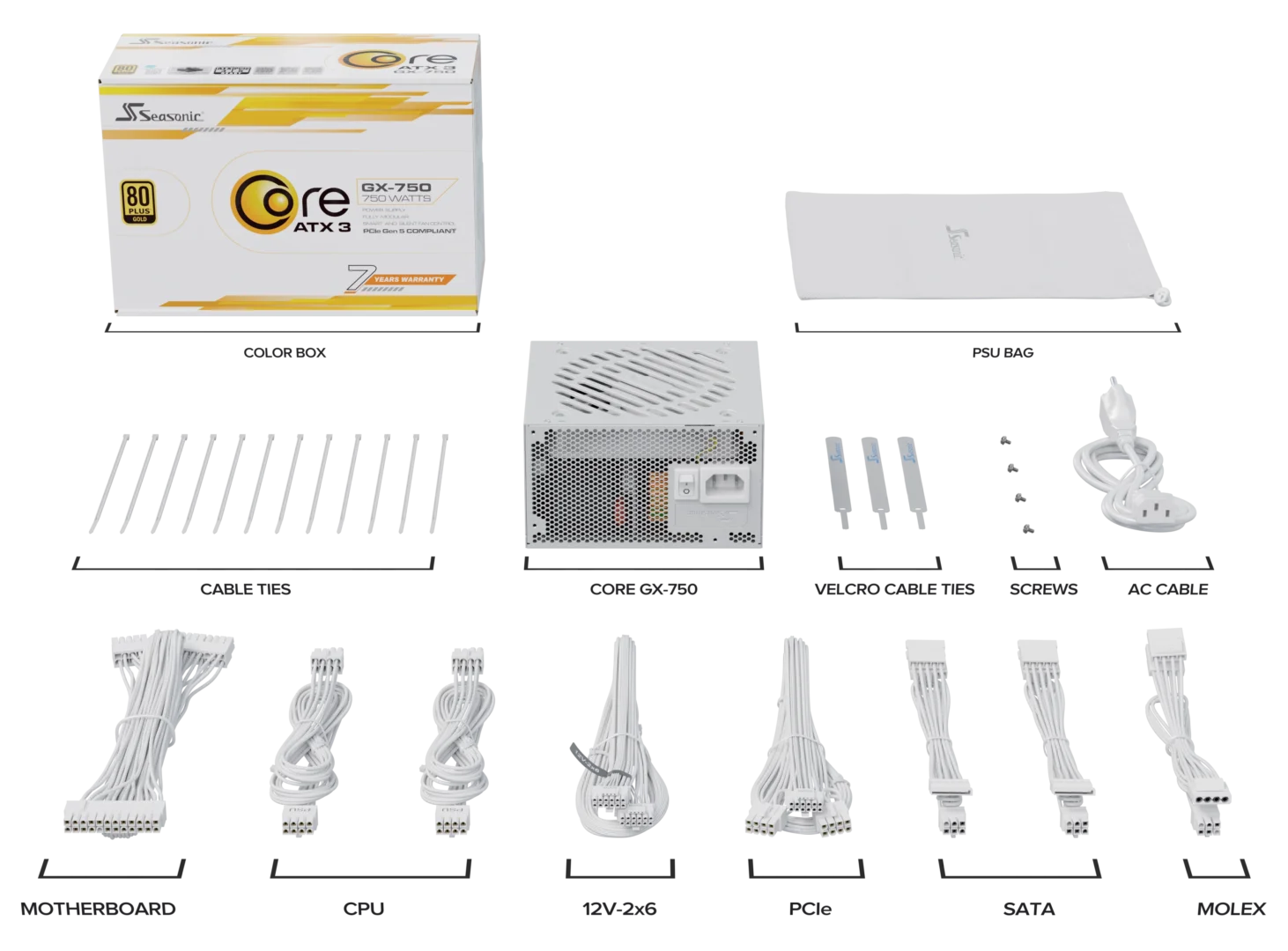 CORE GX White ATX 3.1 - 750 gallery image 2