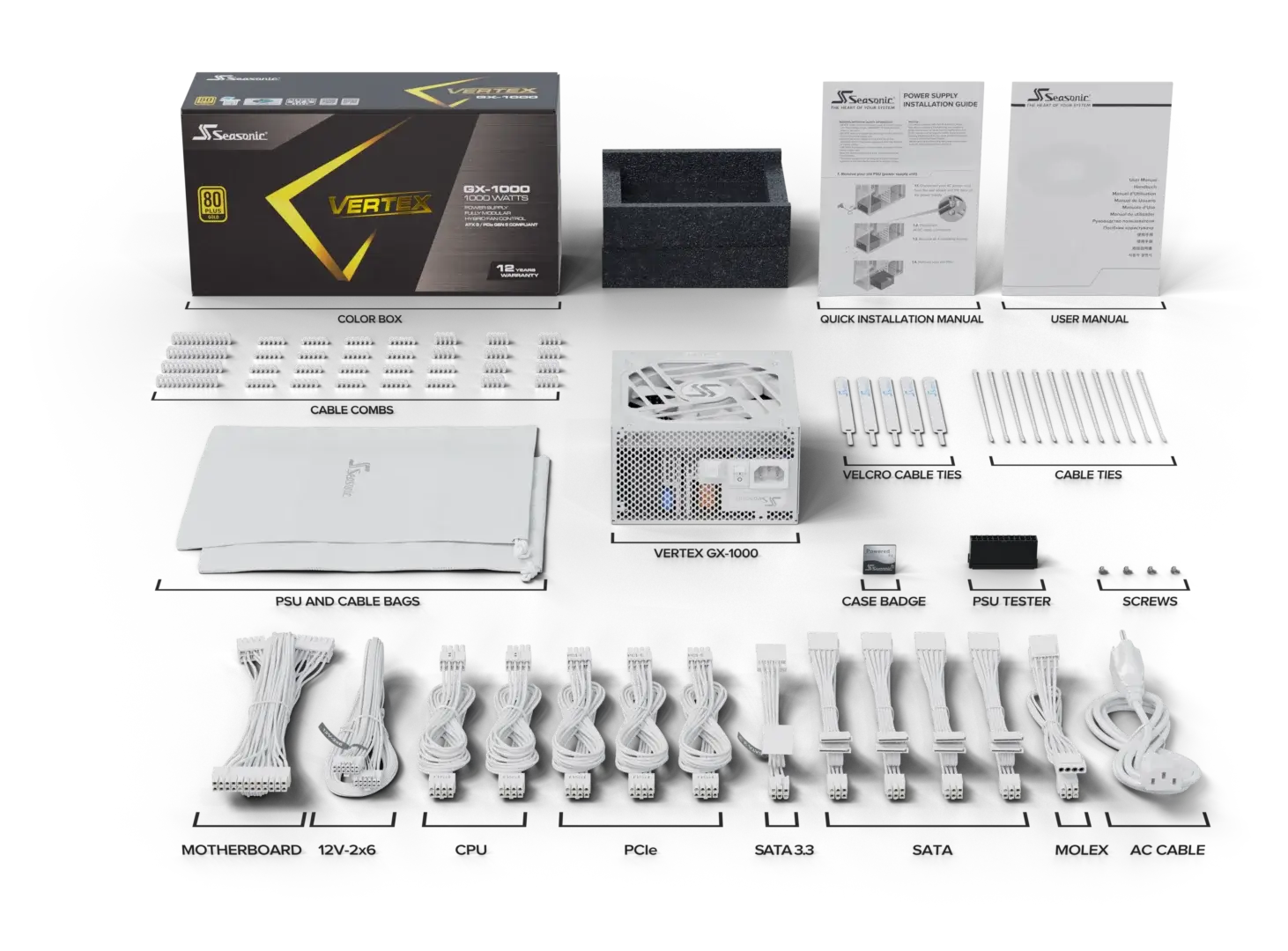 VERTEX GX White ATX 3.1 - 1000 gallery image 2