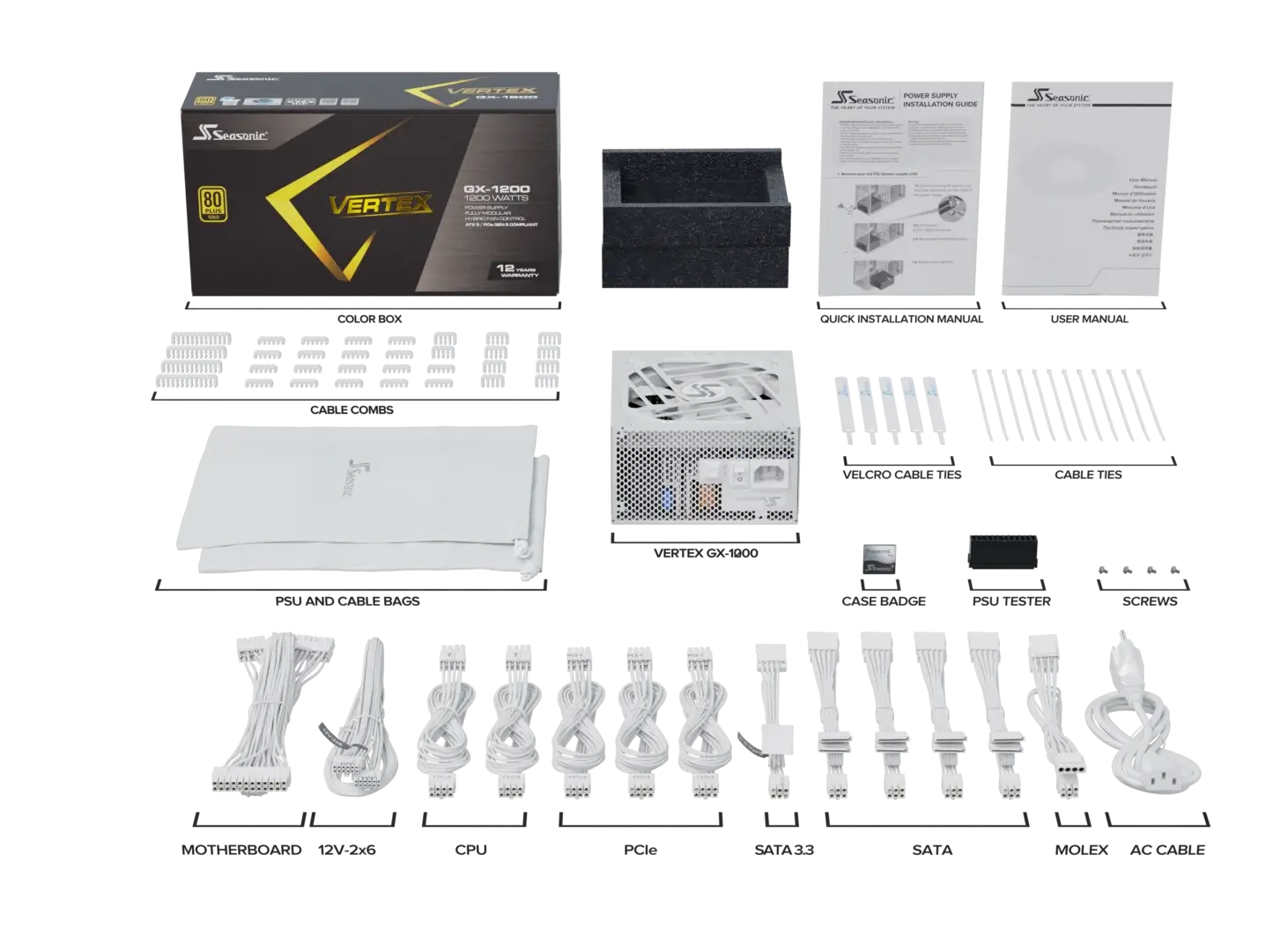 VERTEX GX White ATX 3.1 - 1200 gallery image 2