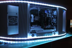 Tri-MAX custom PC build by MP-Customized with Cooler Master case, illuminated by LED lighting
