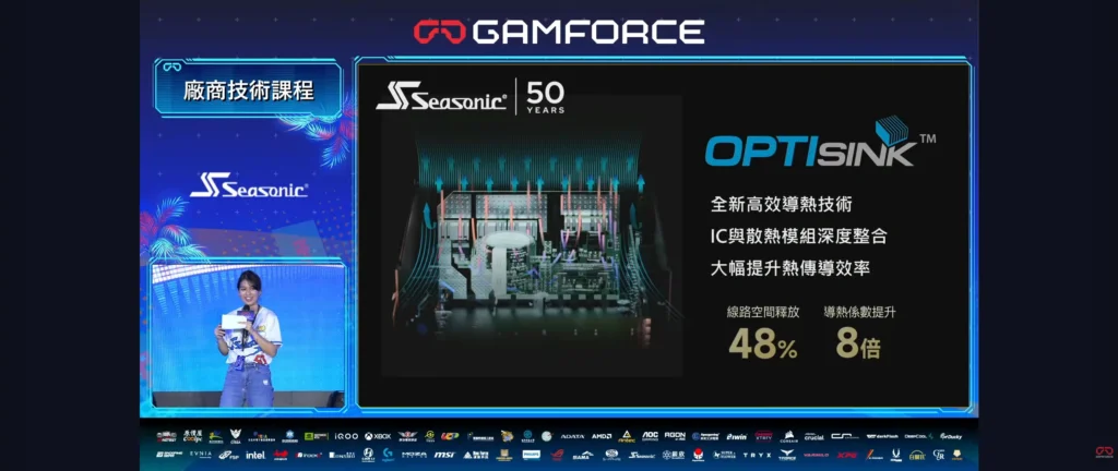 Seasonic OptiSink thermal design demonstration at GamForce 2025