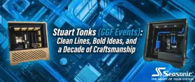 Banner featuring Stuart Tonks (GGF Events) with the SYNCRO and Gold Edition PC builds for the Seasonic modder spotlight.