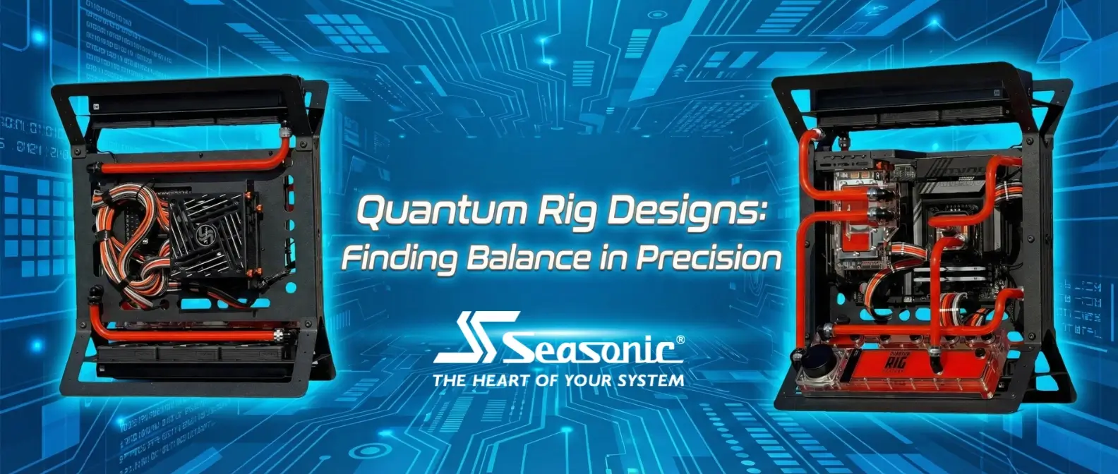 Header banner featuring the Project Apex PC build by Quantum Rig Designs powered by Seasonic